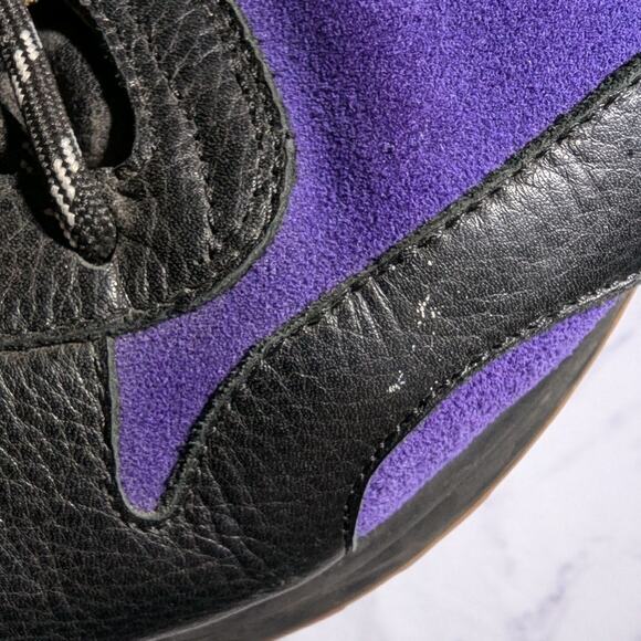 Two Thousand Never 70s Runner Black Leather Blue Suede Lace Up Sneakers Sz 5 - Picture 4 of 7